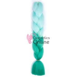 Coada de par afro impletita de  60 cm Premium 202 - Ariel -Verde B76